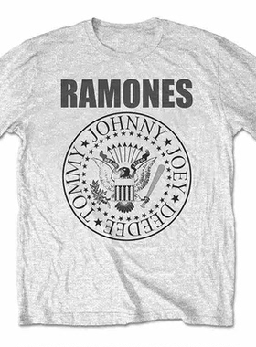 Ramones雷蒙斯乐队美国传奇朋克乐队摇滚复古直喷短袖T恤T Shirt