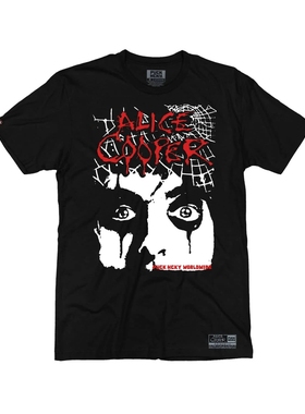 Alice In Chains爱丽丝囚徒 Van Halen 式重金属朋克复古短袖T恤