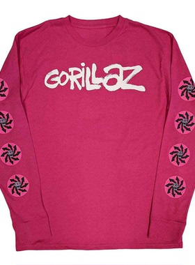 秋季街头霸王 (虚拟乐团) Gorillaz男女同款休闲宽松纯棉长袖T恤