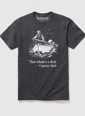 CAPTAIN AHAB老人与海The Old Man and the Sea海明威文学复古T恤