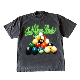 2026夏季新款HDNJ PUNK美式休闲台球印花骰子水洗复古短袖T恤男士