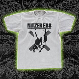 电子工业乐队Nitzer Ebb欧美风格oversize直喷简约男女款短袖T恤