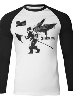 LINKIN PARK林肯公园乐队Hybrid Theory专辑摇滚男美式长袖T恤求