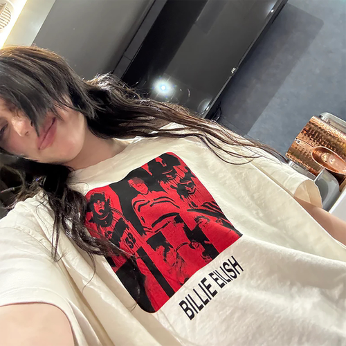 碧梨BillieEilish美式纯棉T恤男