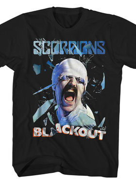 蝎子乐队Scorpions摇滚朋克复古男士重磅纯棉短袖T恤
