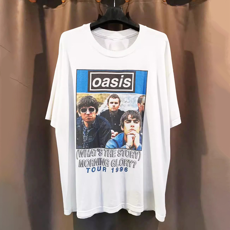 oasis绿洲乐队摇滚朋克复古T恤男
