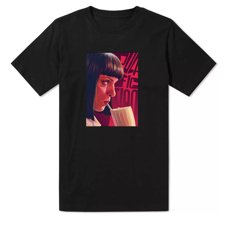 昆汀电影联名纯棉宽松t恤短袖