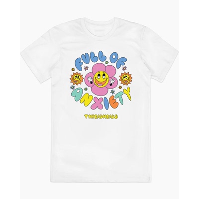 充满焦虑男女款美式复古短袖T恤