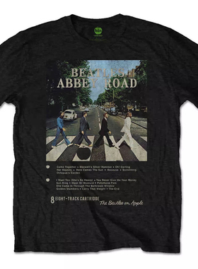 1970The Beatles Abbey Roadd艾比路披头士甲壳虫乐队列侬复古T恤
