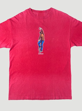 Birdhouse Skateboards鸟屋滑板复古美式高街短袖红色纯棉直喷T恤