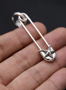 克罗爱心S925纯银五角星星cody时尚胸针别针吊坠男女复古挂坠项链
