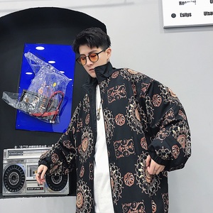 秋季新款个性印花复古图案男夹克上衣A345-1050-P85图片