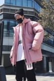 冬季加厚连帽工装立体口袋潮粉色棉衣A345-1019-P155，男装棉衣，电商A345
