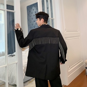 早秋原创时尚休闲款金属流苏配饰西服外套男上衣潮A345-1121-P135图片