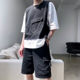 夏季新款工装裤韩版宽松休闲帅气纯棉五分裤潮男A345-1808-1-P50，男装牛仔裤，电商A345