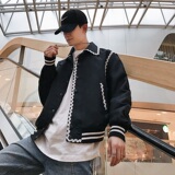 春秋韩版青年流行翻领潮流花边配饰男士夹克外套A345-1026-P105，男装夹克，电商A345