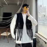 复古韩版新款圆领开身珠片流苏马甲背心外套A345-1979-P70,男装背心/马甲,电商A345, 复古韩版新款圆领开身珠片流苏马甲背心外套A345-1979-P70,男装背心/马甲,电商A345,