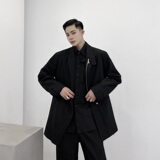 红西服上衣拉链装饰斜插袋外套男A345-1308-P125，男装西服，电商A345