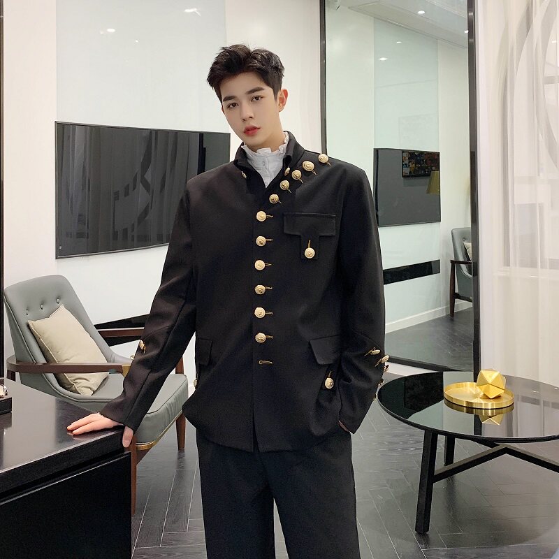 欧美潮男百搭休闲夹克宽松青年春秋上衣外套显瘦西服1600-P135,男装夹克,电商A345