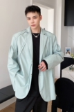 新款休闲长袖单排扣小西服个性裁剪设计感西装外套A345-1837-P125，男装西服套装，电商A345