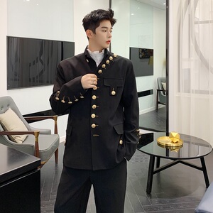 欧美潮男百搭休闲夹克宽松青年春秋上衣外套显瘦西服1600-P135图片