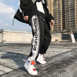 秋季3M反光织带印花街头潮时尚宽松休闲运动裤男A345-1002-P68，女装休闲裤，电商A345