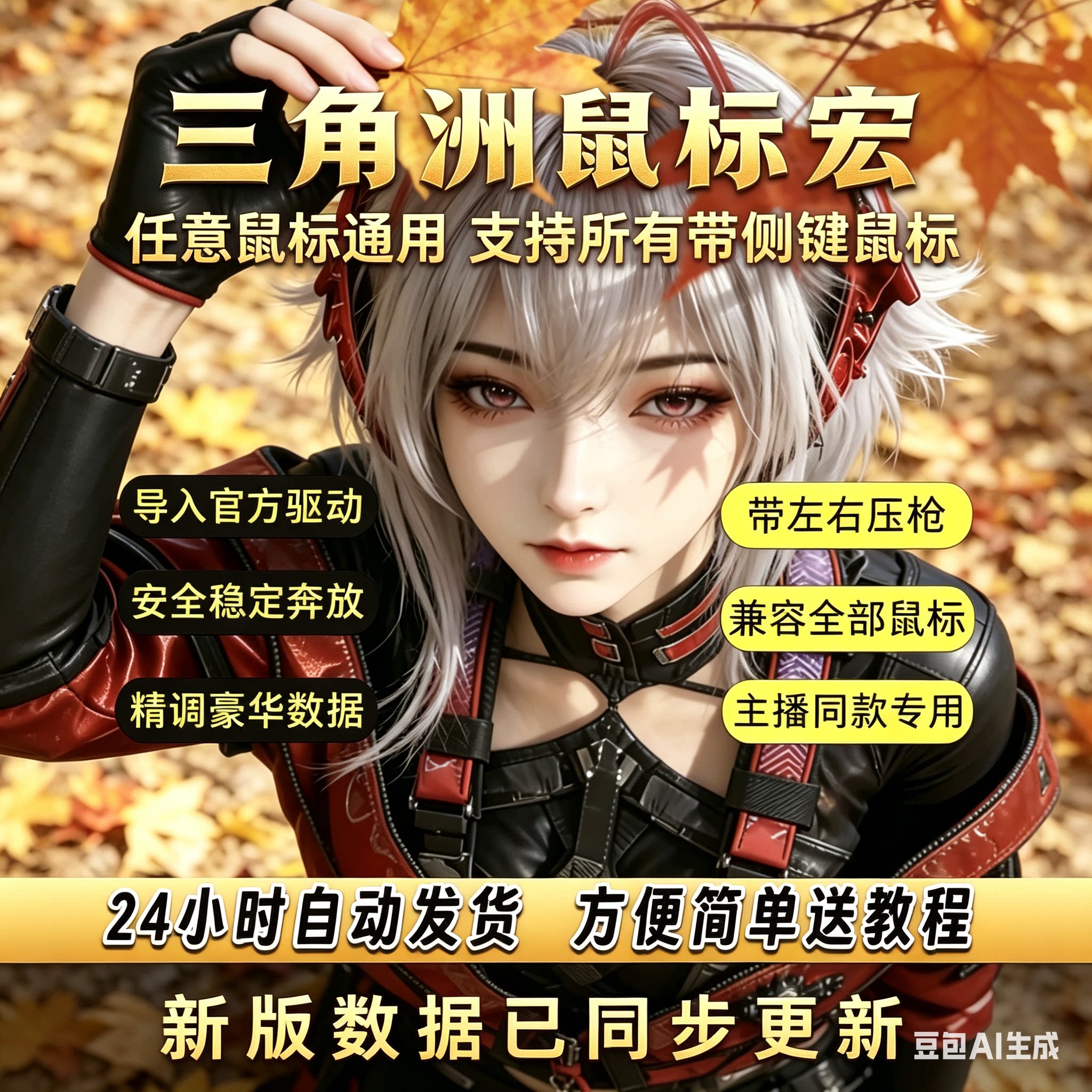 最新三角州压枪宏行动罗G102系列鼠标宏G502红鼠标GPW迈从蜻蜓达