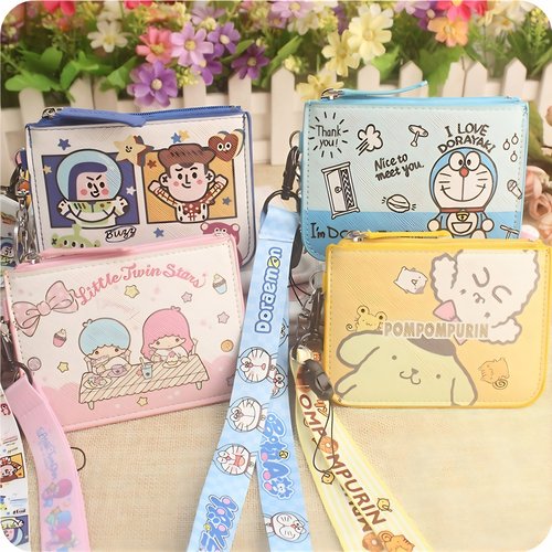 卡通卡包带挂绳公交卡套拉链收纳