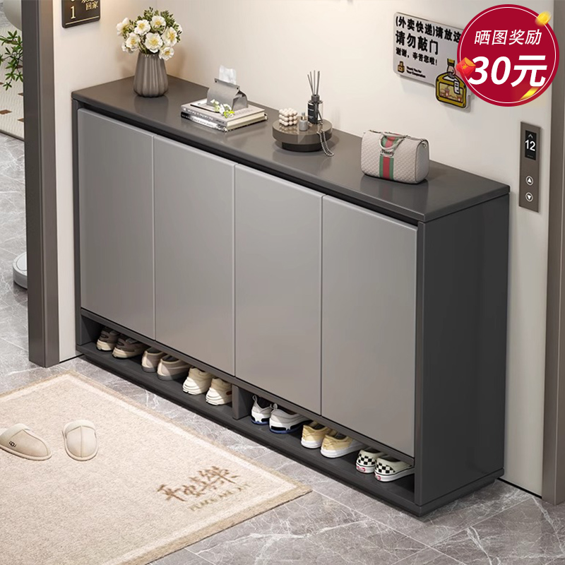 门口入门鞋柜家用门口鞋柜室外过道电梯口实木芯家用门口收纳柜一