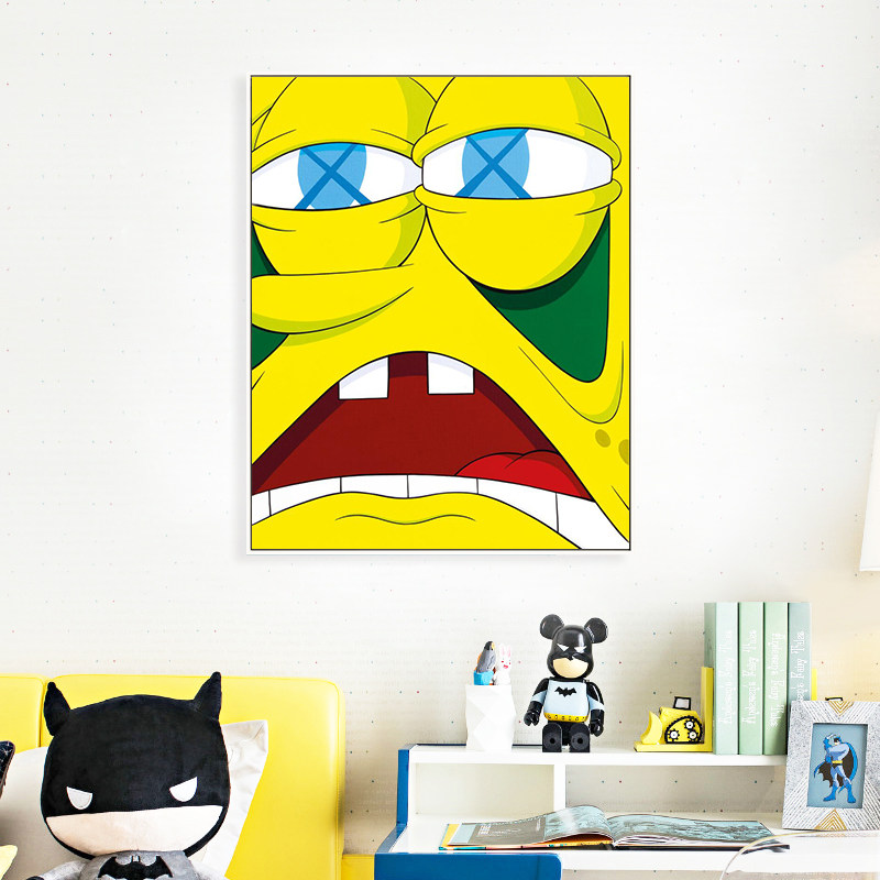 KAWS联名海绵宝宝潮流个性装饰画