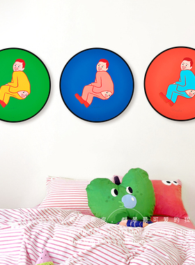 JoanCornella霍安科内拉装饰画 多巴胺恶搞潮流卡通圆形挂画ins风