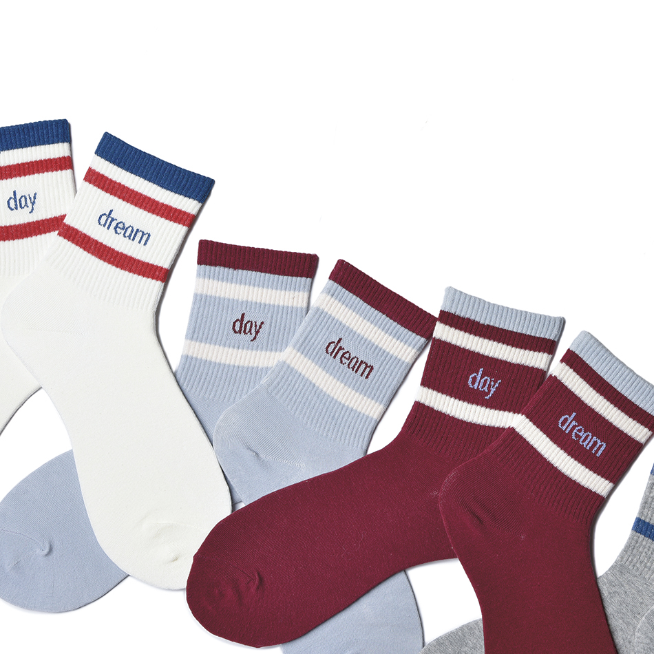 restickey条纹袜子女中筒袜两道杠dream day韩版ulzzang学院风|msdalam kategori Pakaian Dalam/seluar dalam lelaki/tracksuit, Sock/bottoming stoking/stoking/kaki sarung kaki - dari Buy2taobao.com untuk memberikan perkhidmatan ejen Taobao profesional membeli