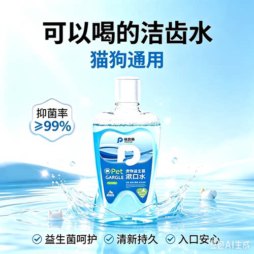 宠物猫咪狗狗漱口水可食用除异味口气清新