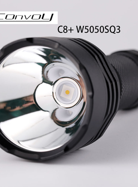 Convoy毛裤C8+配备W5050SQ3 Led远射强光手电筒18650露营登山钓鱼