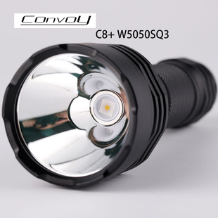 Convoy毛裤C8+配备W5050SQ3 Led远射强光手电筒18650露营登山钓鱼