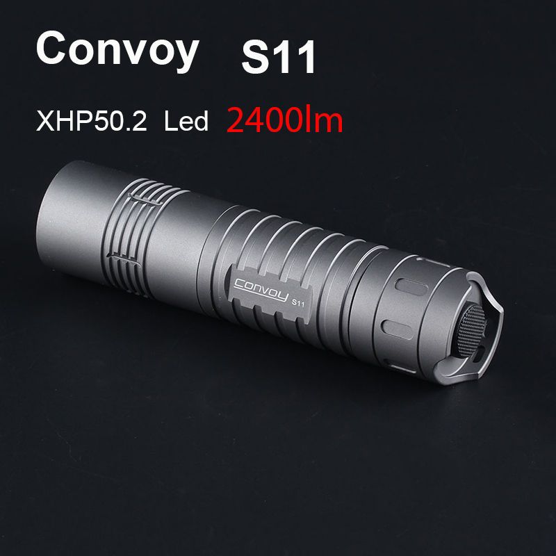 Convoy手电筒钛色S11 XHP50.2毛裤战术高功率LED 26650露营旅行