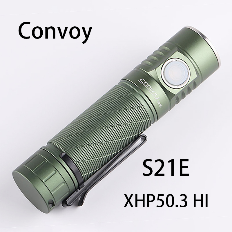 Convoy毛裤绿色S21E XHP50.3 HI 手电筒21700 Type-c户外钓鱼露营