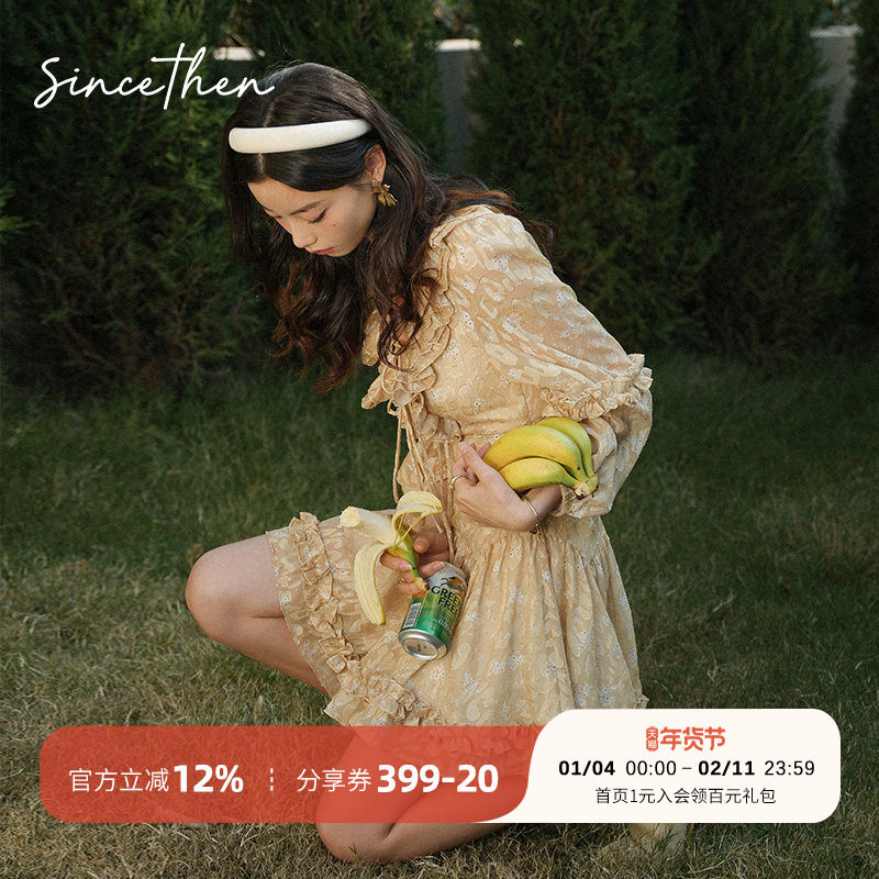 sincethen弗洛里达邂逅法式连衣裙女度假风小个子法式雪纺裙子女,女装/女士精品,连衣裙,淘宝优惠券,粉丝福利购,淘宝优惠卷