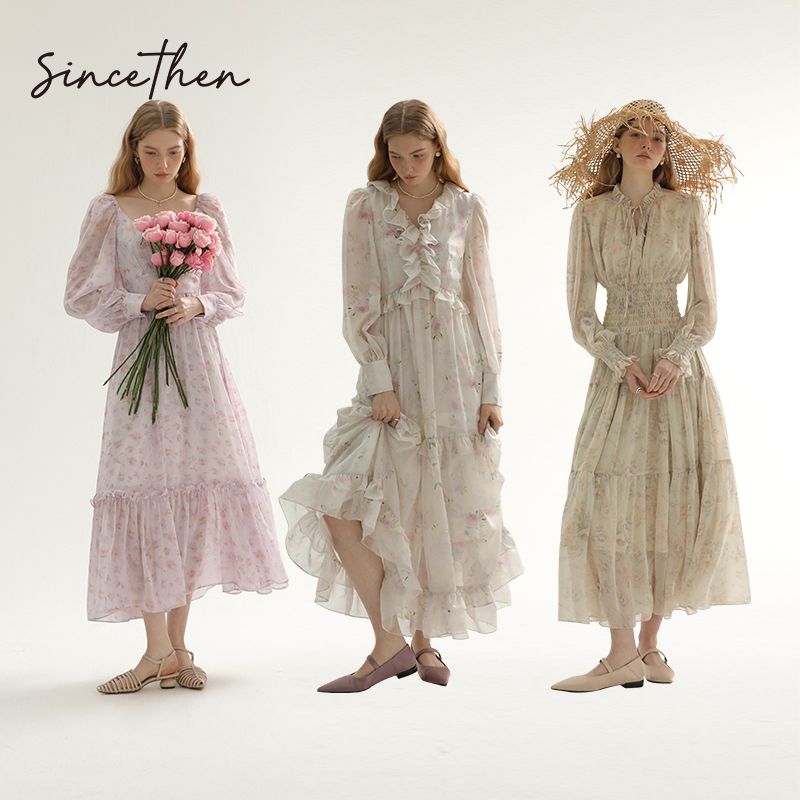 sincethen复古文艺长裙
