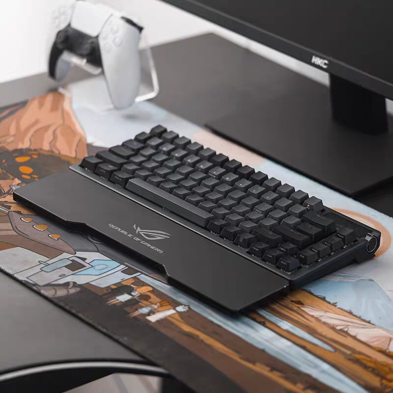 适用托键盘手腕机械键盘桌面垫垫腕托磨砂黑手亚克力ROG游侠夜魔