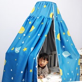 遮光床幔婴儿床多功能蚊帐床帘挡风宝宝帐篷纯棉布帘全棉床上用品