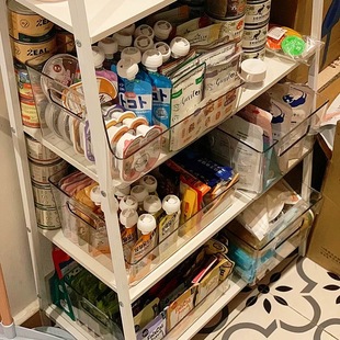 桌面猫罐头收纳盒分装盒猫粮收纳架透明猫咪零食宠物收纳柜多功能