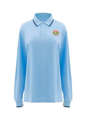 校服浅蓝色长袖广雅实验学校同款高中T恤上衣