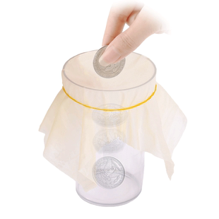 硬币穿薄膜 硬币穿杯子 黑洞传奇 硬币消失入杯魔术道具