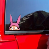 饰 卡通搞笑贴画创意遮挡盖装 兔耳汽车车贴装 饰电动车摩托创意个性