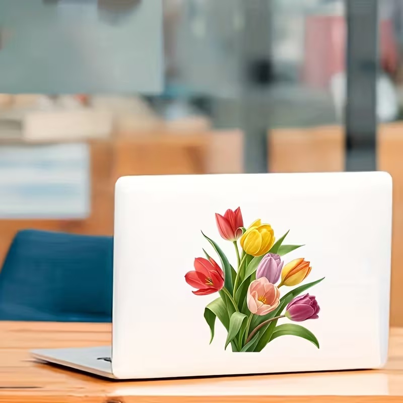 郁金香车贴装饰防水遮挡盖