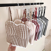 大码 聚拢内搭外穿打底美背内衣 吊带背心女胖mm200斤带胸垫一体式