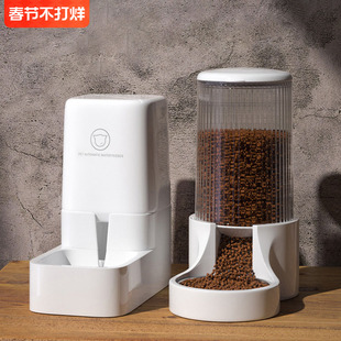 猫咪自动喂食器猫粮狗狗投食喝水一体机猫碗不插电饮水机宠物用品