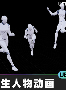 Common Female Movement AnimSet 女生角色动作动画5.4虚幻UE5