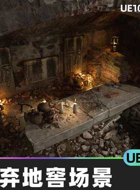 [SCANS] Ruined Crypt中世纪废弃地窖荒废树林场景5.4虚幻引擎UE5